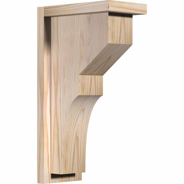 Ekena Millwork Monterey Smooth Corbel w/Backplate, Douglas Fir, 5 1/2"W x 10"D x 18"H COR06X10X18MON01SDF - main